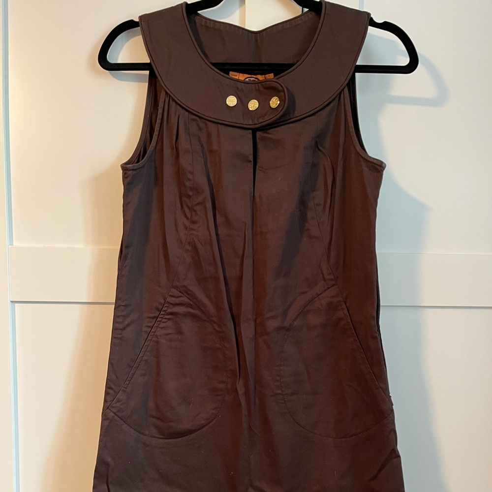 3 for $100! Tory Burch Brown Sleeveless Sheath Dress